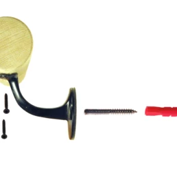 soporte para pasamanos de madera