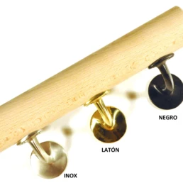 soporte para pasamanos de madera