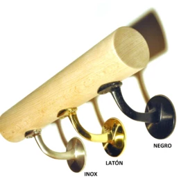 soporte para pasamanos de madera